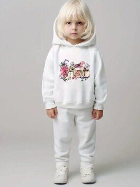 🇨🇦 O’Blanc Toddler Girl Hoodie & Jogger Pants Set (2–3T)
